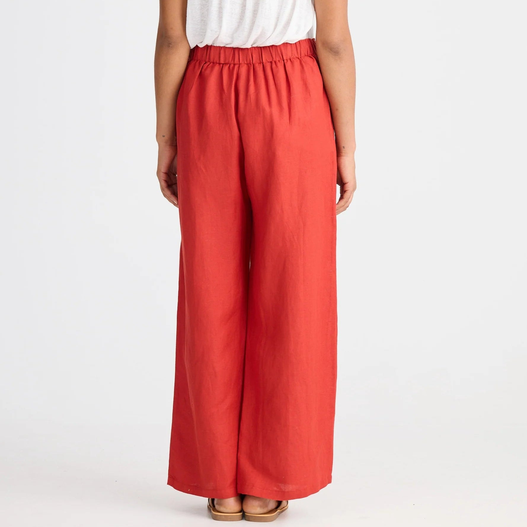 Dickens Pant by The Shanty - Cherry Linen Blend