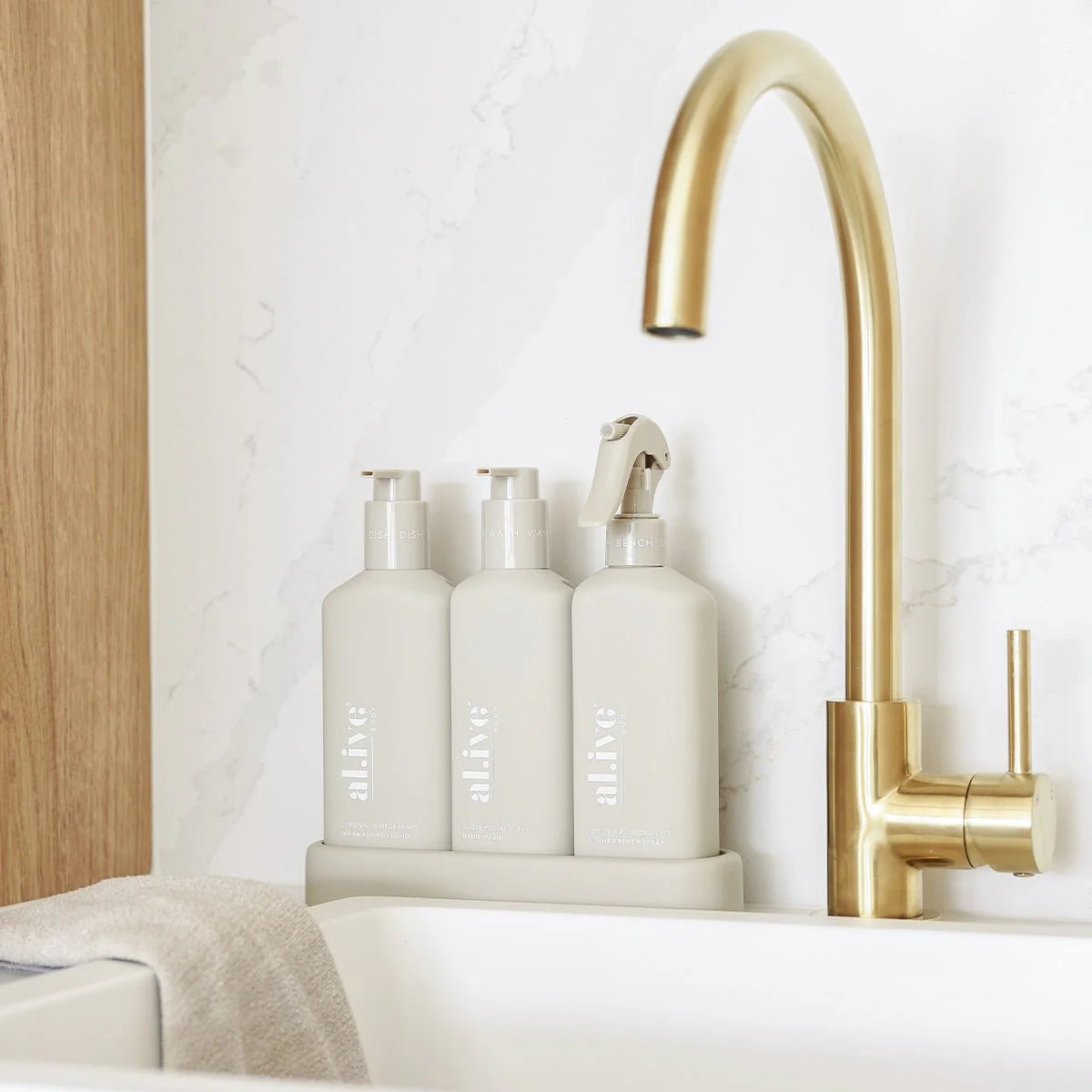 Kitchen Trio - by Al.ive - Handwash, Bench Spray & Dishwashing Liquid