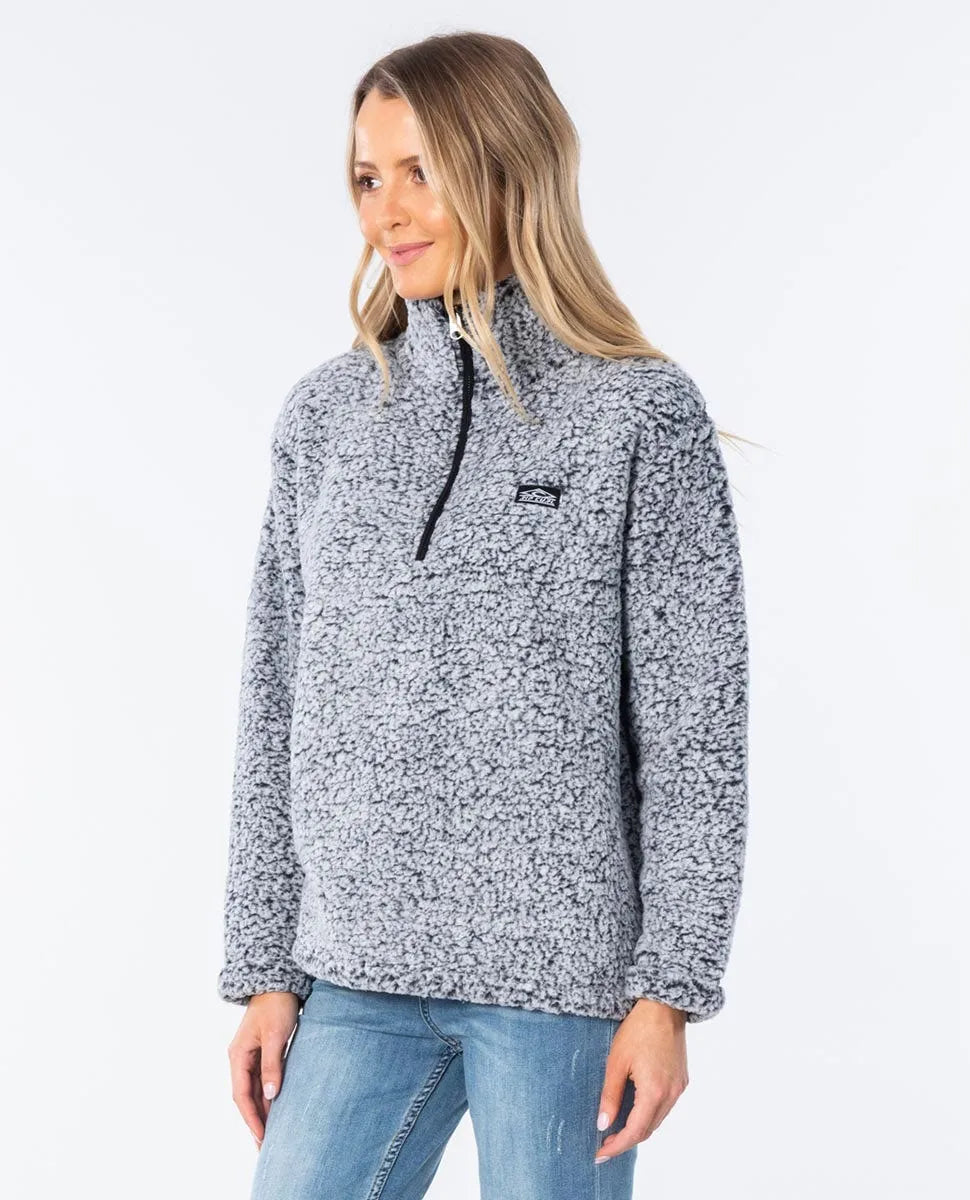 Dark N Stormy 1/4 Zip Crew by Rip Curl - Off White