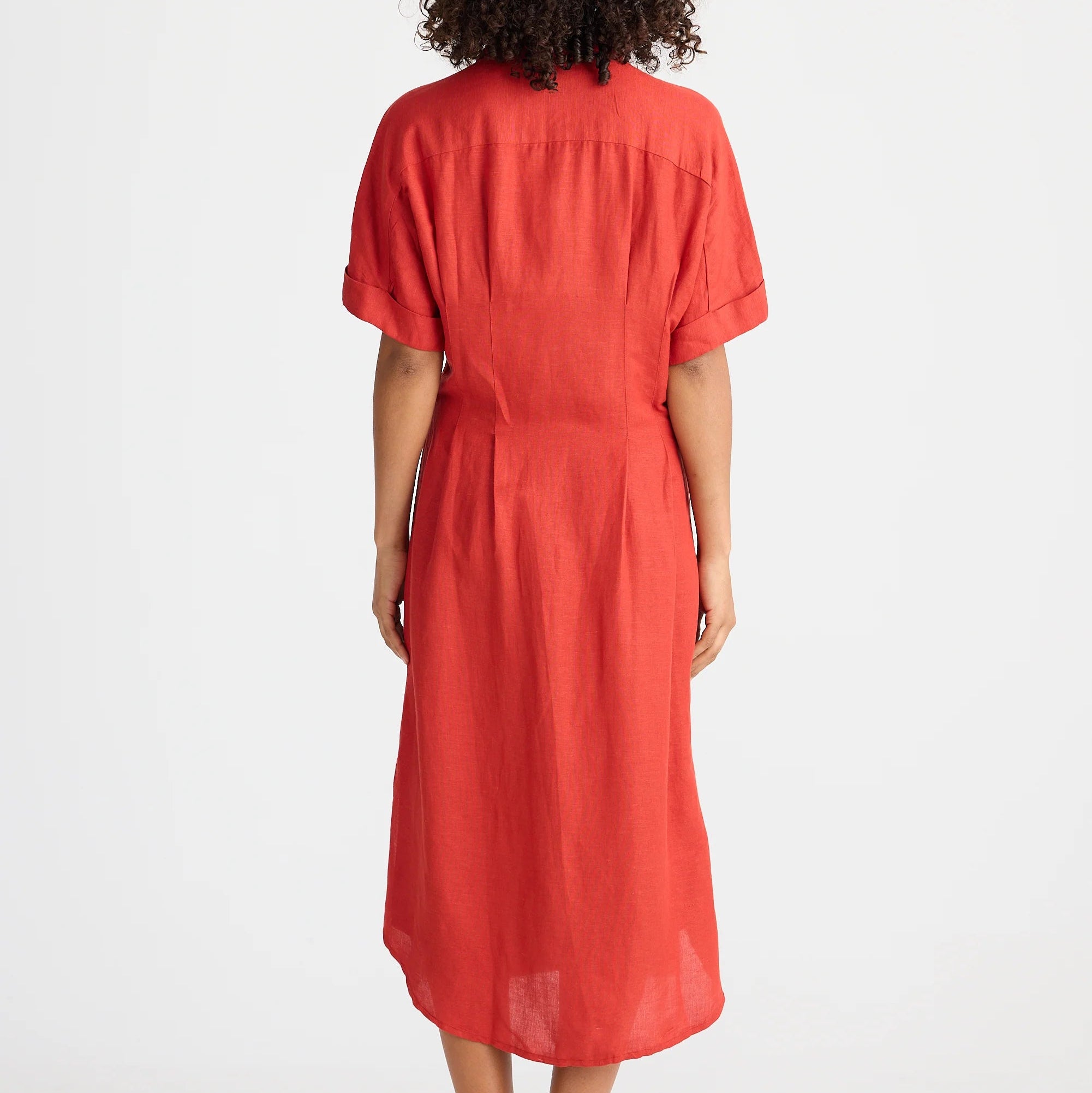 Felicita Dress by The Shanty - Cherry Linen Blend
