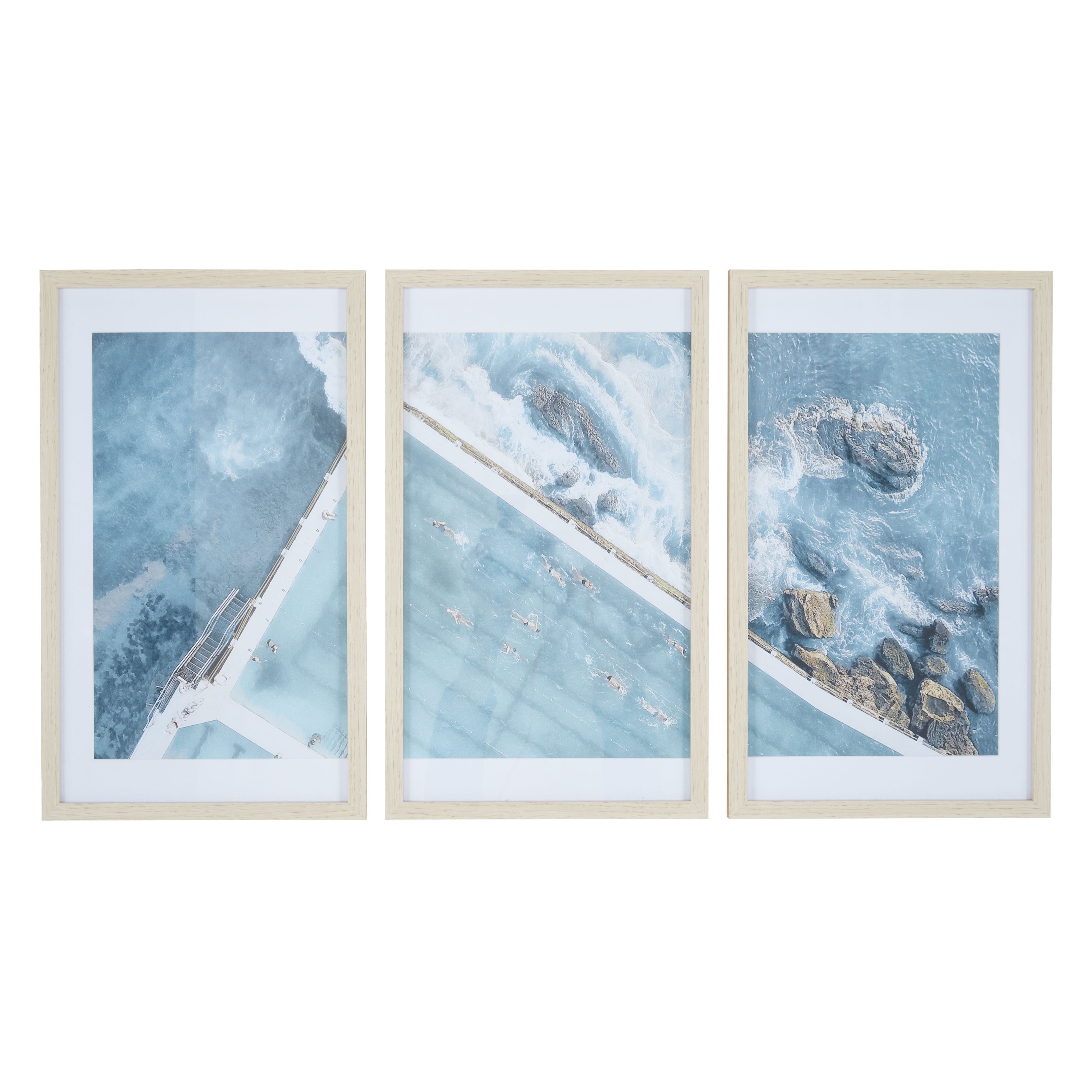 Ocean View Wall Art Set (3 pc) by Emporium