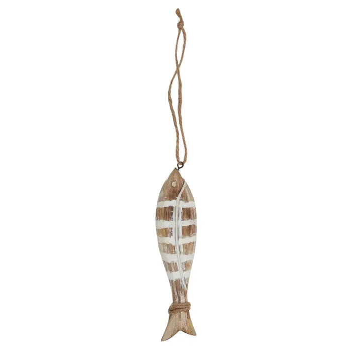 Fisher Wood Ornament by Coast to Coast - White Wash