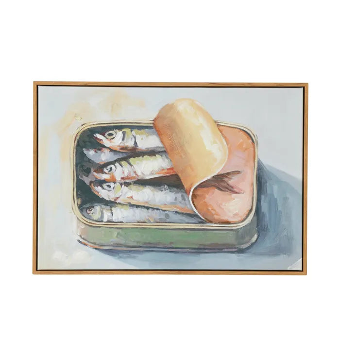 Scatola Teak Frame Oil Paint by Coast to Coast