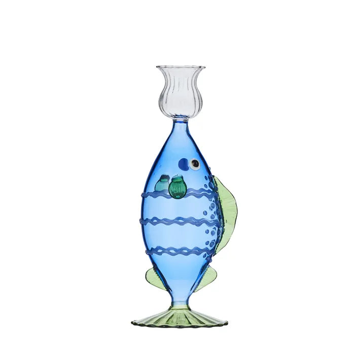 Pacific Fish Glass Candleholder by Coast to Coast