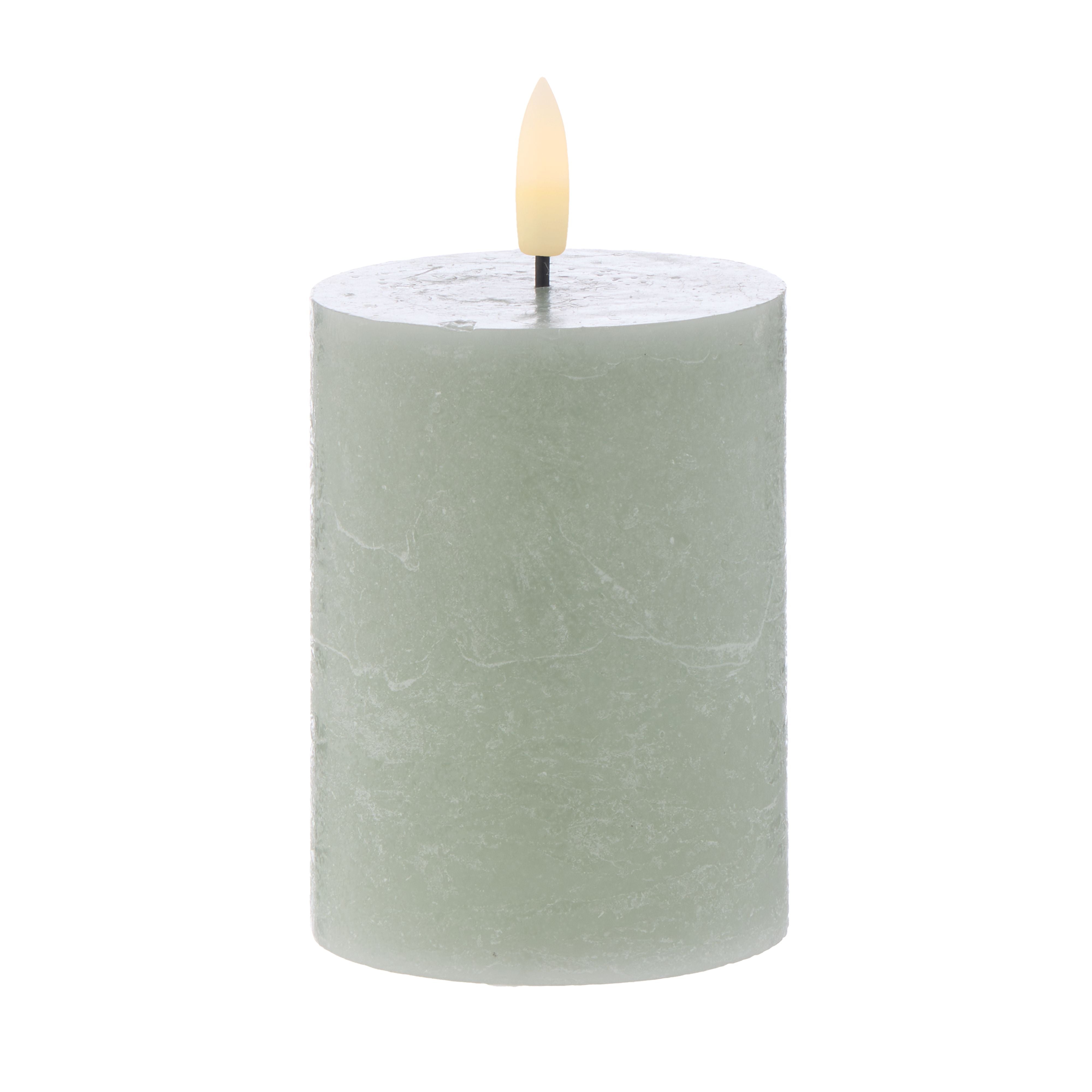 Hughe LED Flickering Candle (Green - 10CM) by Amalfi