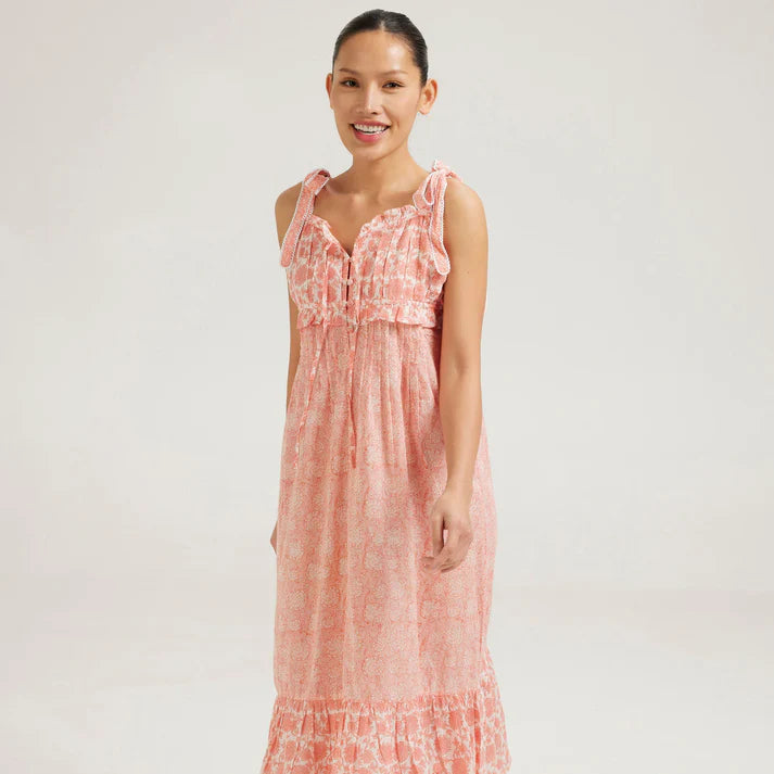Garden Empire Nightie in soft apricot by Retreat Myself