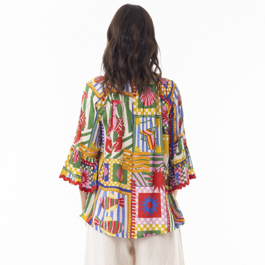 Gia Top Frill Sleeve by Orientique