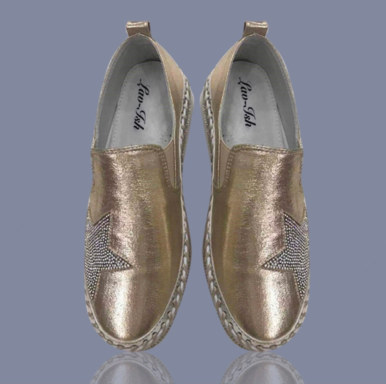 Loafer by LaVish - Gold with Silver Star