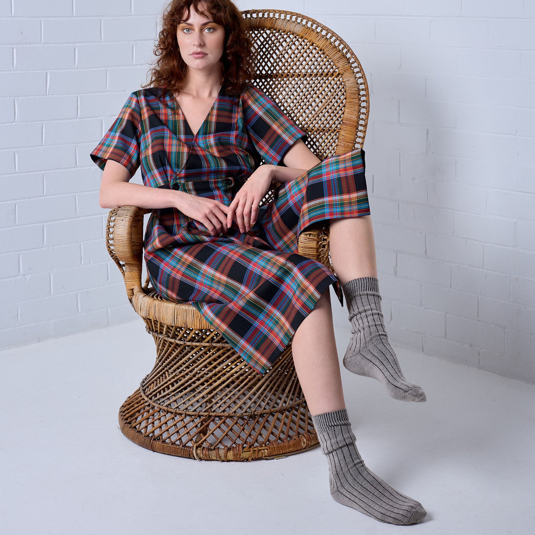 Short Rib Merino Wool Socks – Greige by Tightology