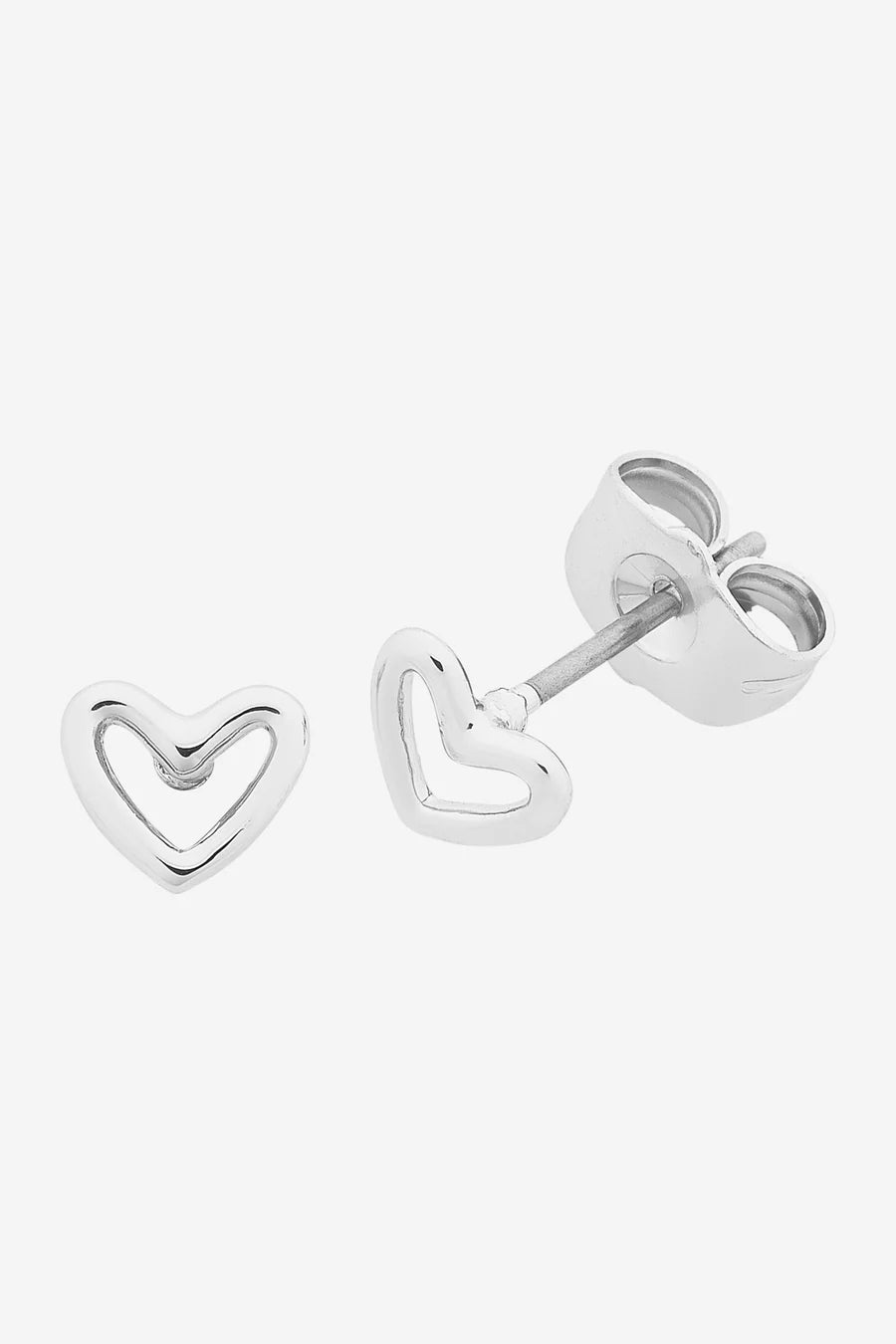 Earring - Petite - Heart Silver by Liberte