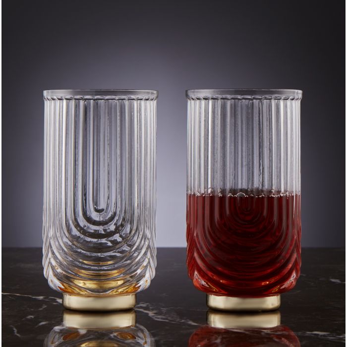 Avery Glasses  Highball set of 2 by Davis and Waddell