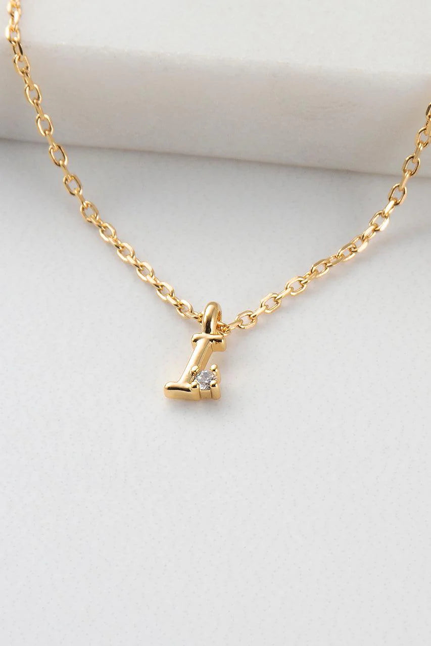 Initial Necklace I by Zafino- Gold
