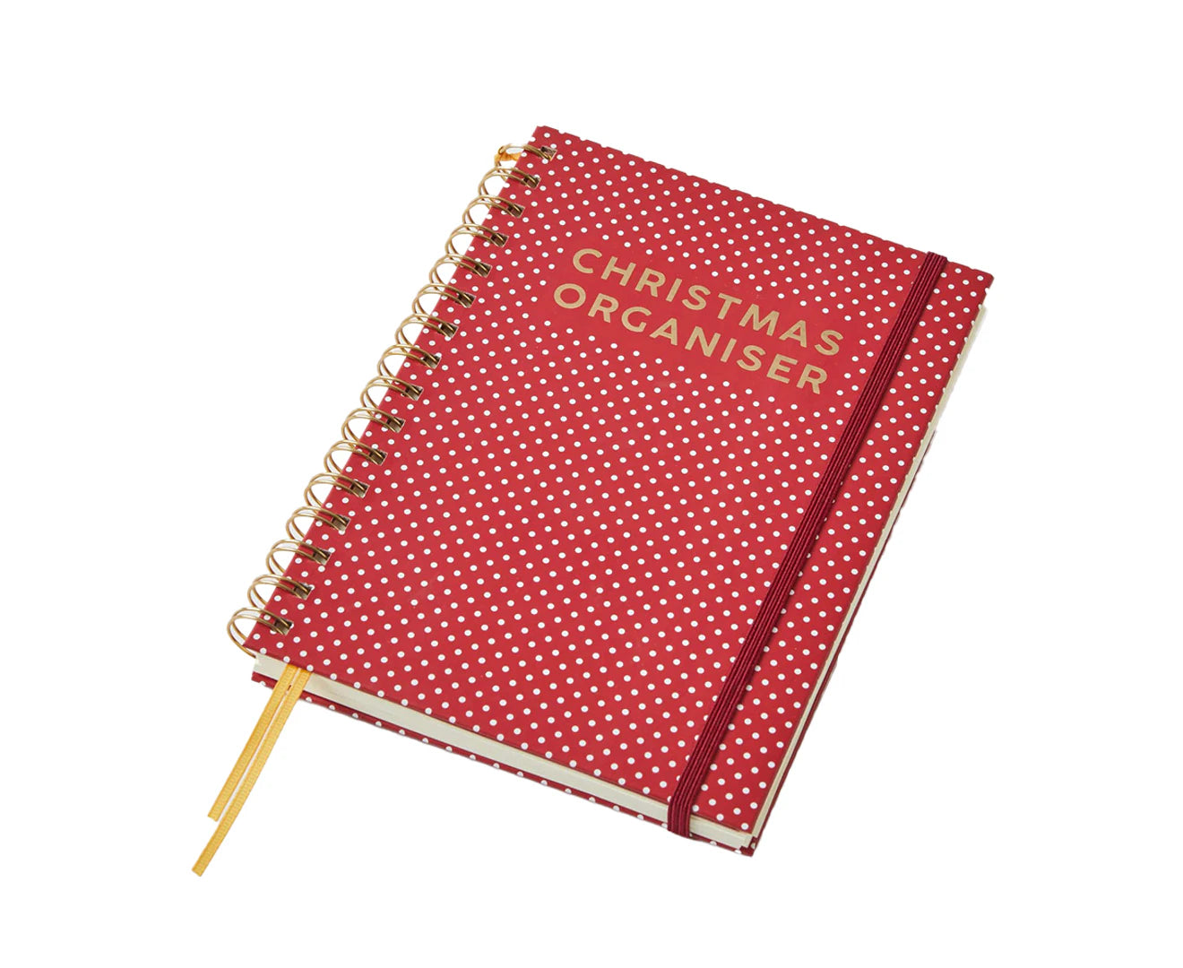 A5 Christmas Organiser by Pilbeam Living - Christmas Red