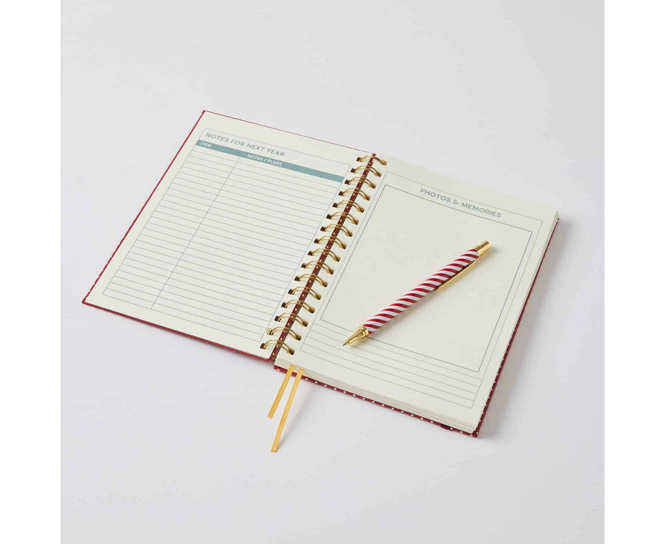 A5 Christmas Organiser by Pilbeam Living - Christmas Red