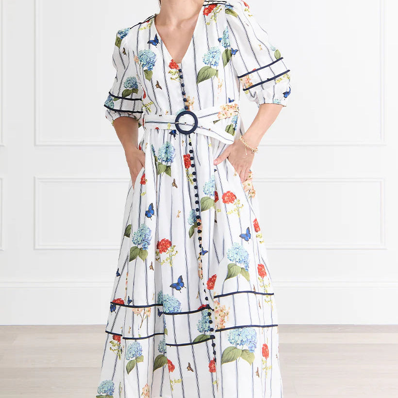 Jardinaire Linen Dress by Zjoosh