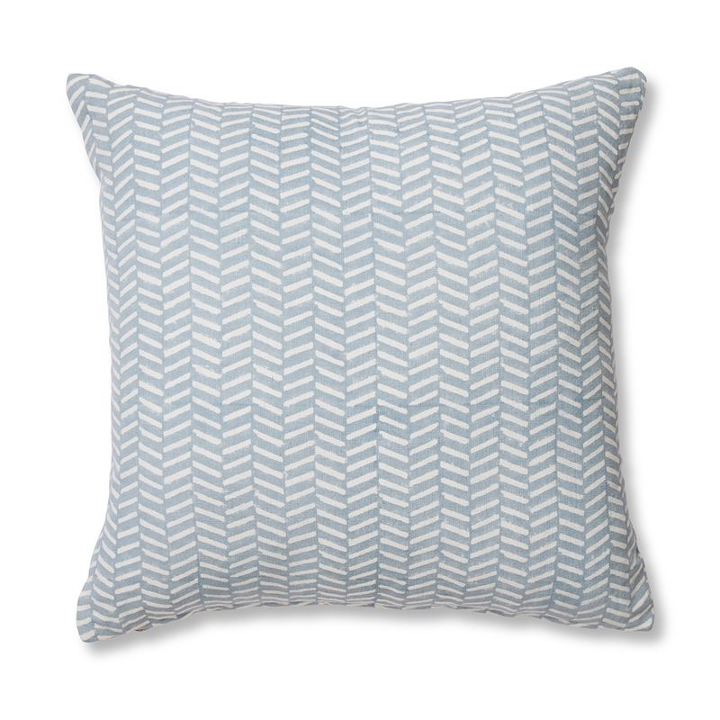Kyra block print cushion by Madras Link - Blue