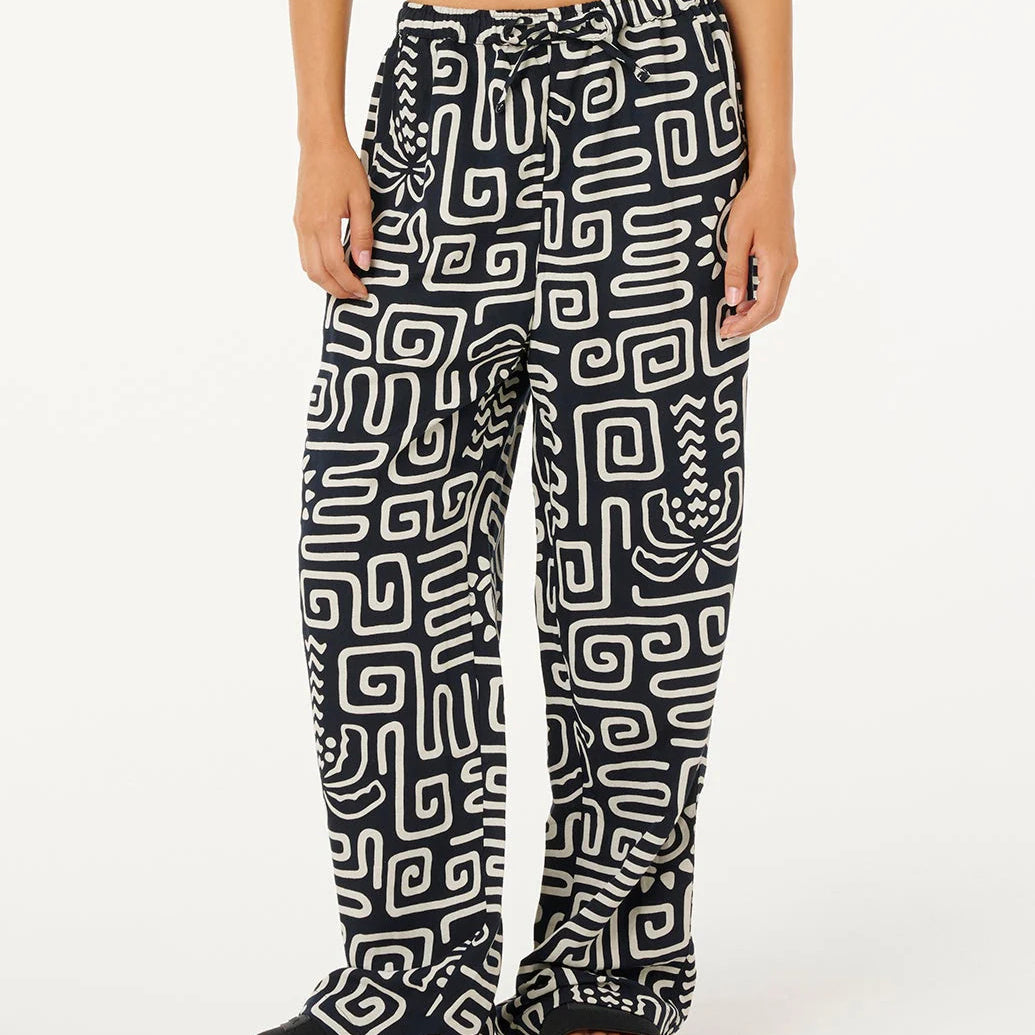 Sunset Luau wide leg pants by Rip Curl - Black/White