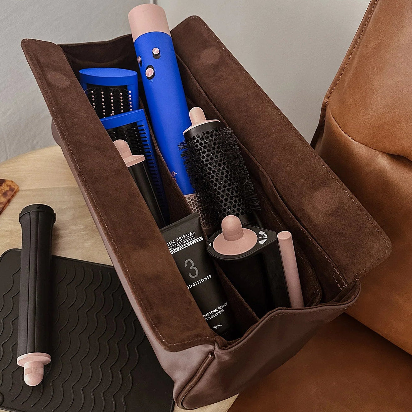 Margot Hair Tool Travel Case by Louenhide - Chocolate