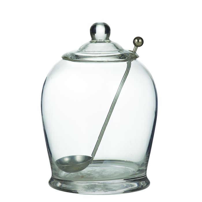Olive jar with SS Spoon by Davis and Waddell