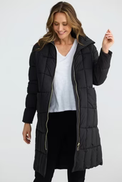 Orion Longline Puffer by Brave & True - Black
