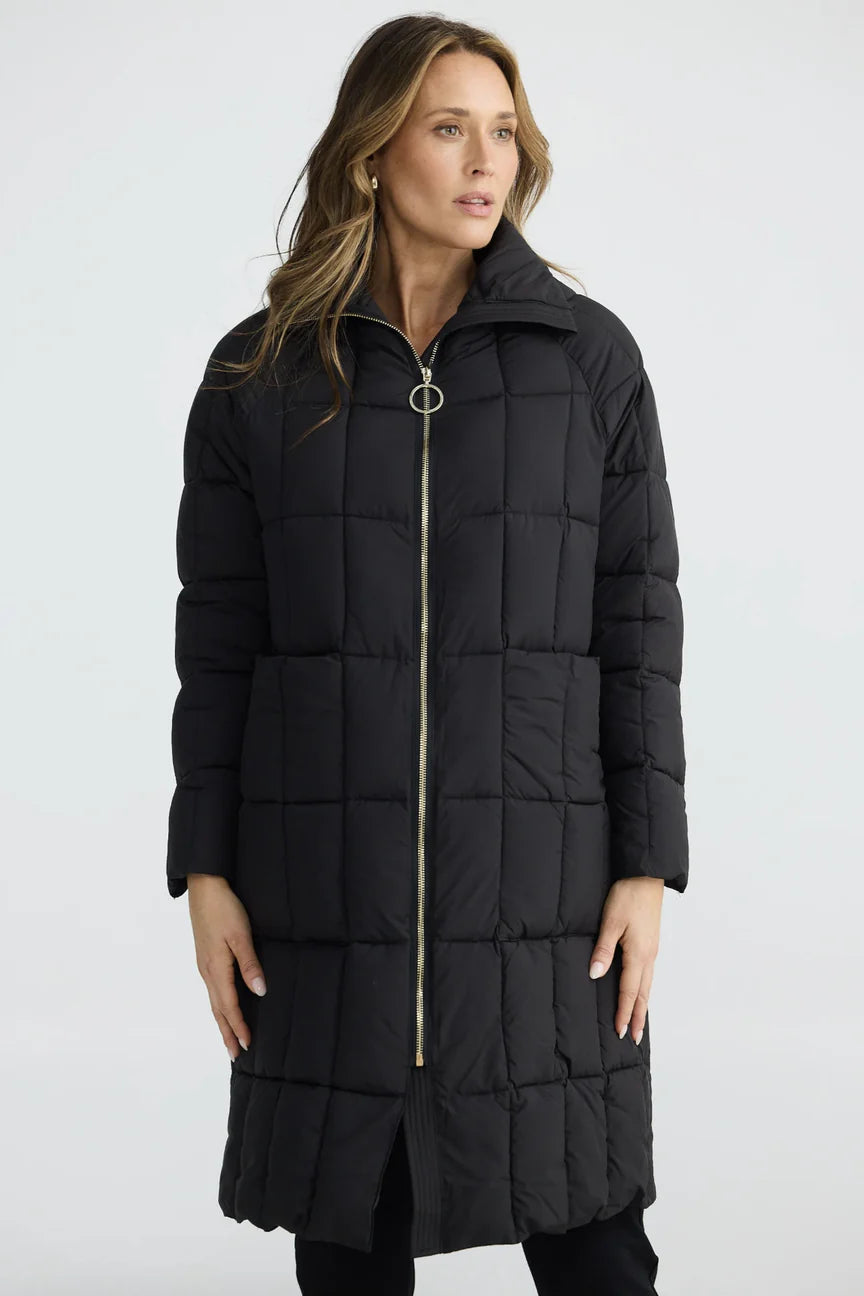 Orion Longline Puffer by Brave & True - Black