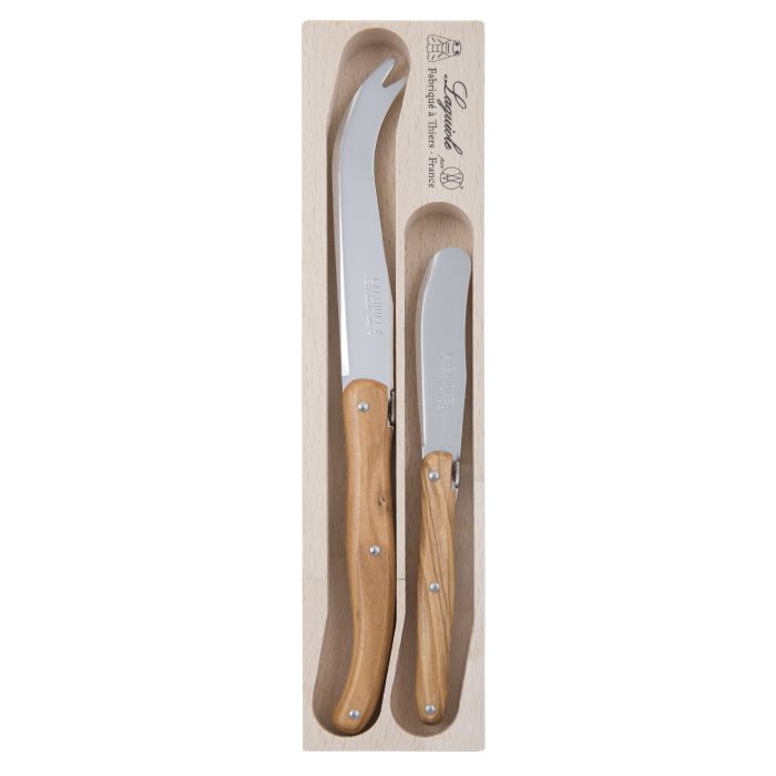 Debutant Caker and knife set Andre Verdier -Olive Wood