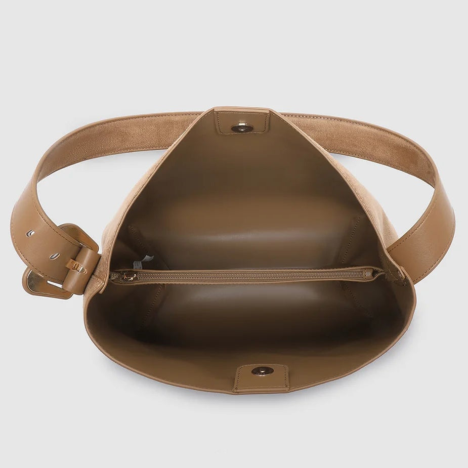 Peyton Suedette everyday Pouch Set Shoulder Bag by Louenhide
