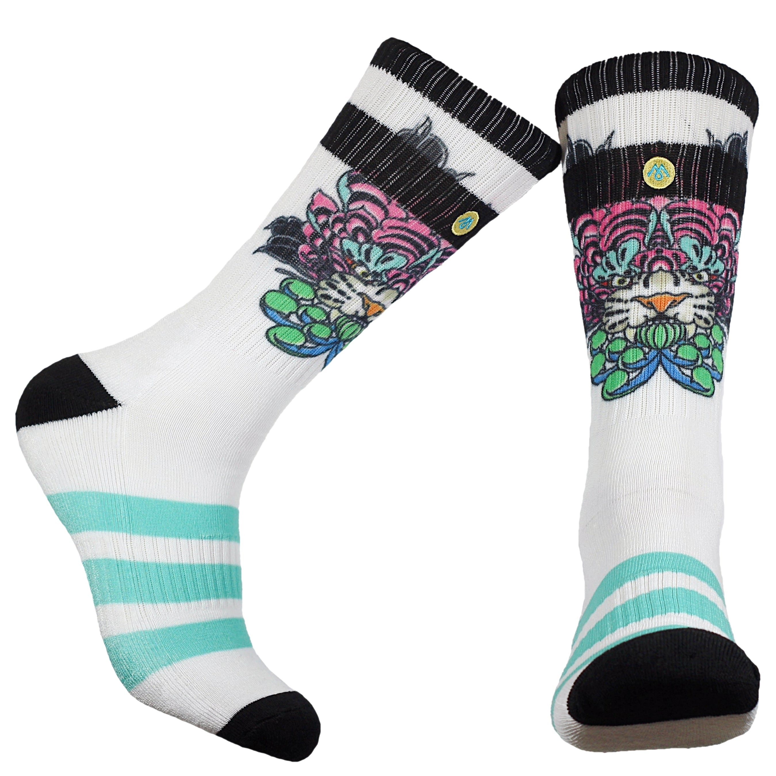 Peony tiger socks by Mennie