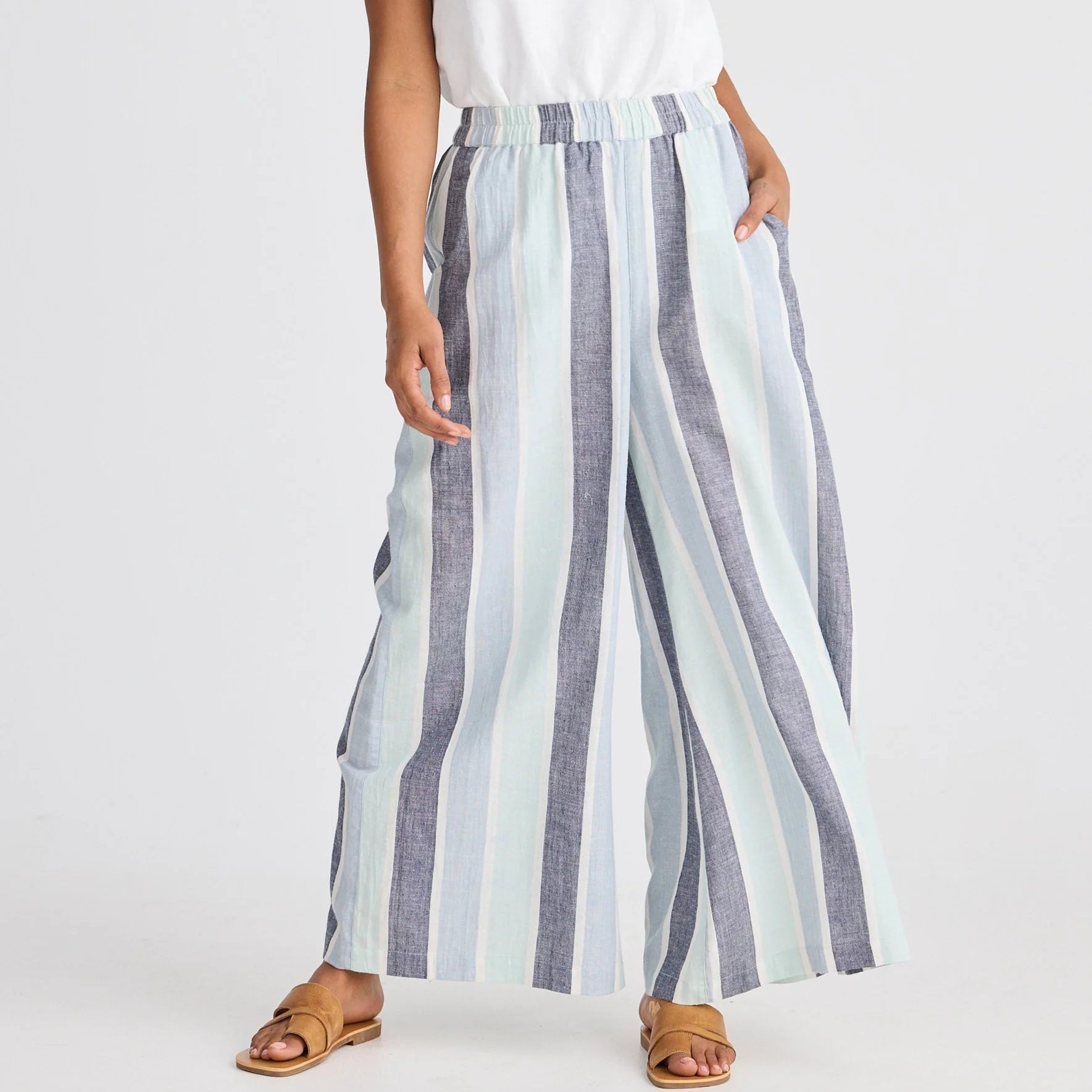 Positano Pant by The Shanty - Tulip Stripe