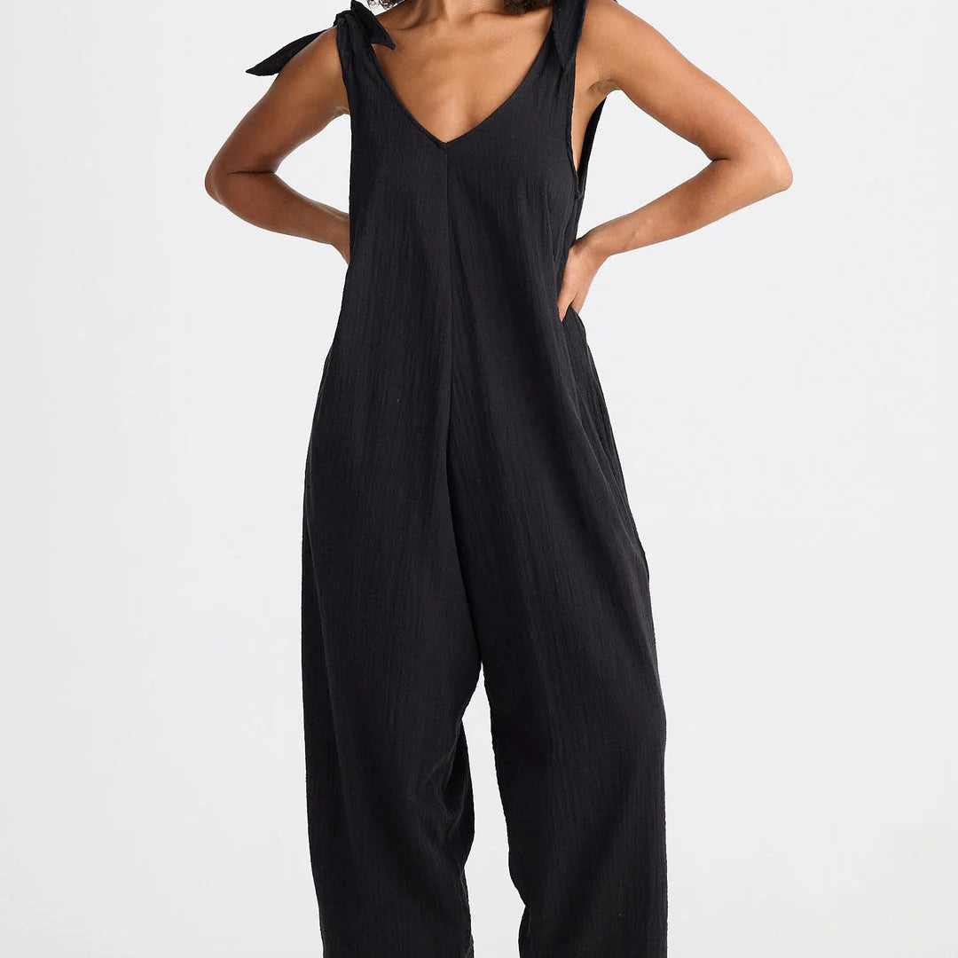 Sardinia Jumpsuit by The Shanty - Black
