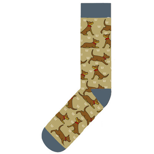 Socks by Red Tractor Designs - Red and Tan Kelpies