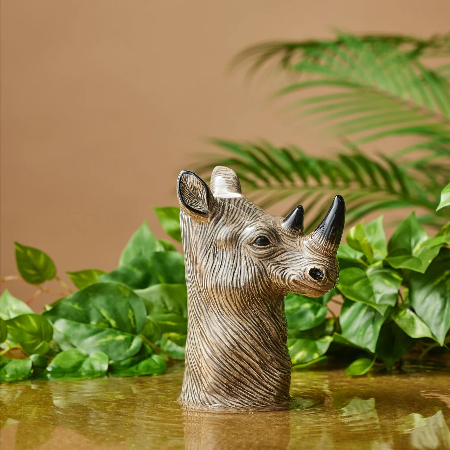 Emporium Reggie Rhino Vase Multi-Coloured by Isalbi