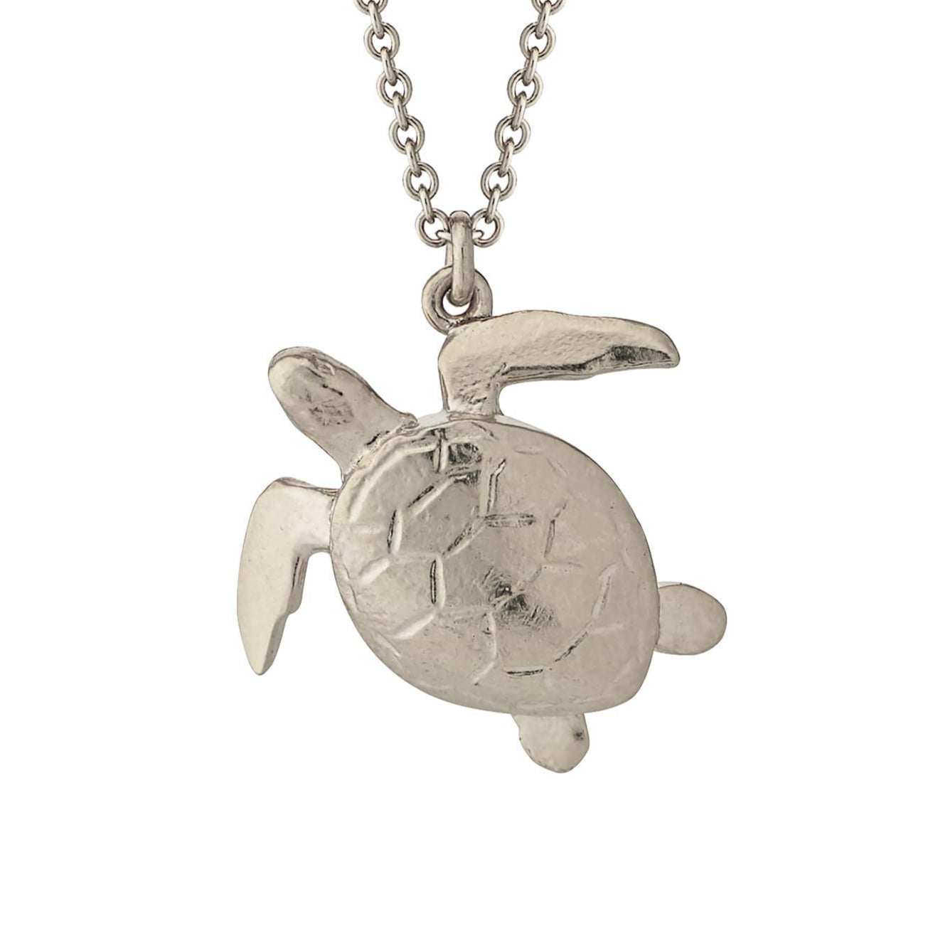 Sea Turtle Necklace by Alex Monroe - Silver