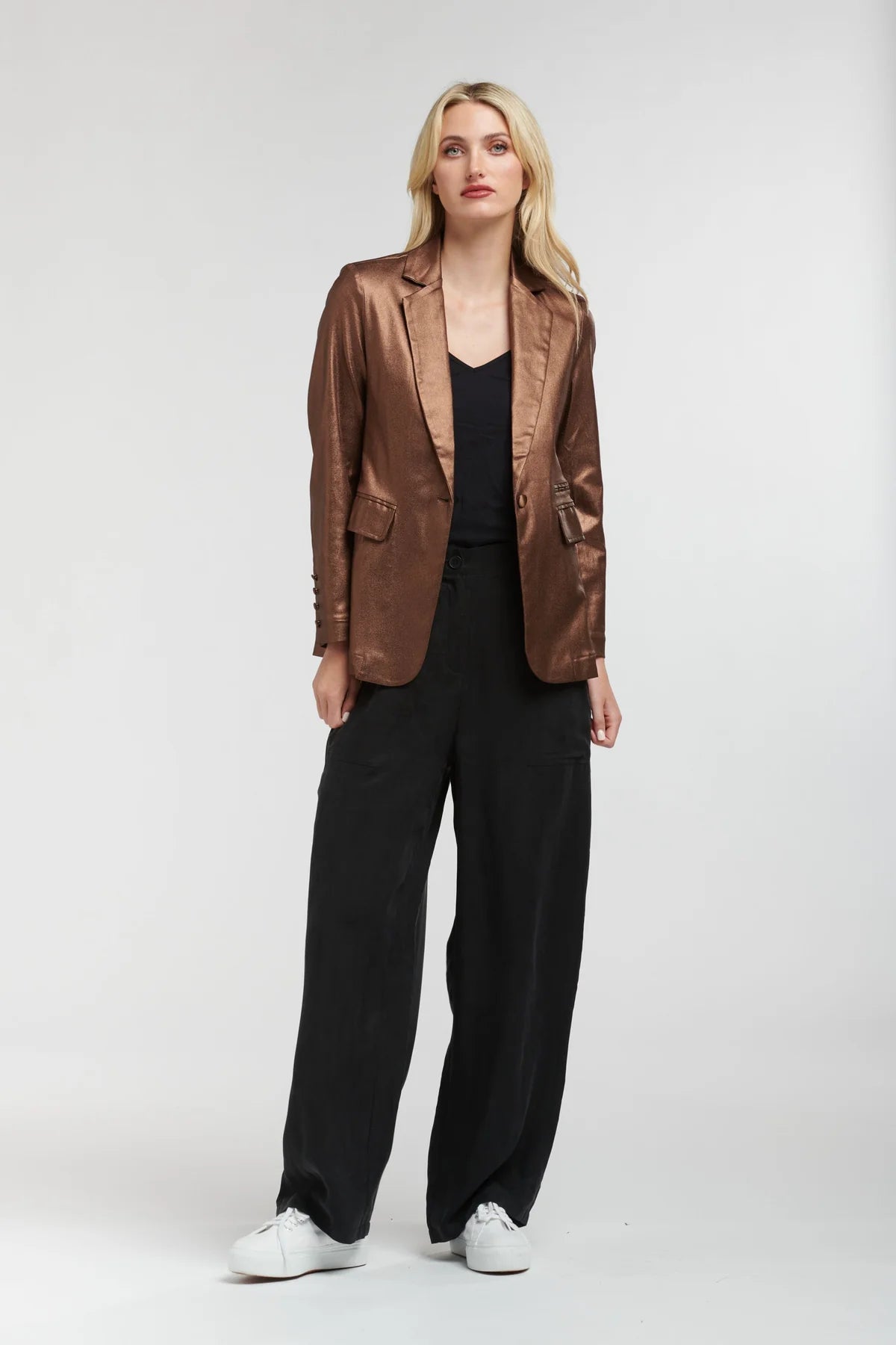 Shine Your Way Blazer by 365 Days - Copper