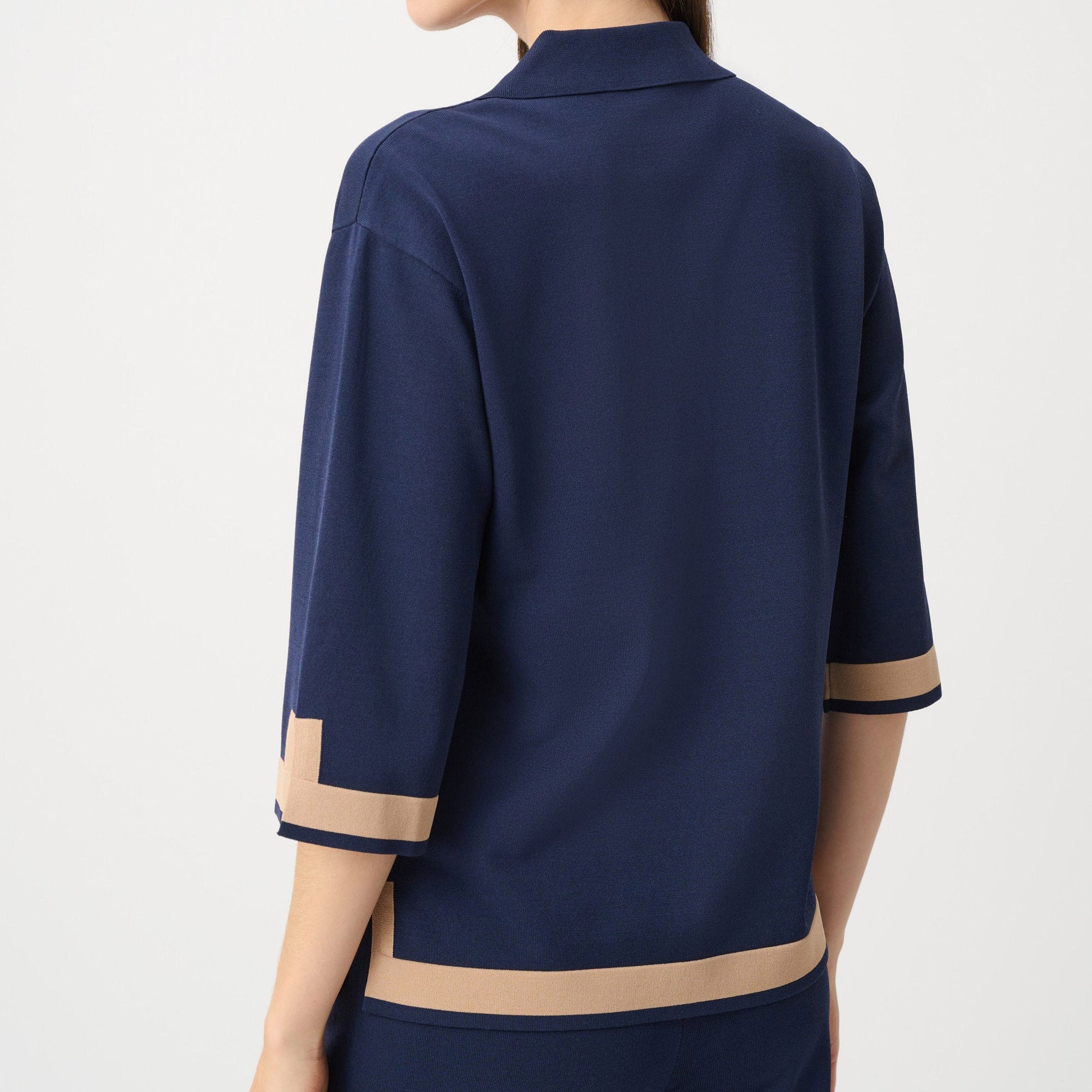 Sweater Knit Colour Block Top by Joseph Ribkoff
