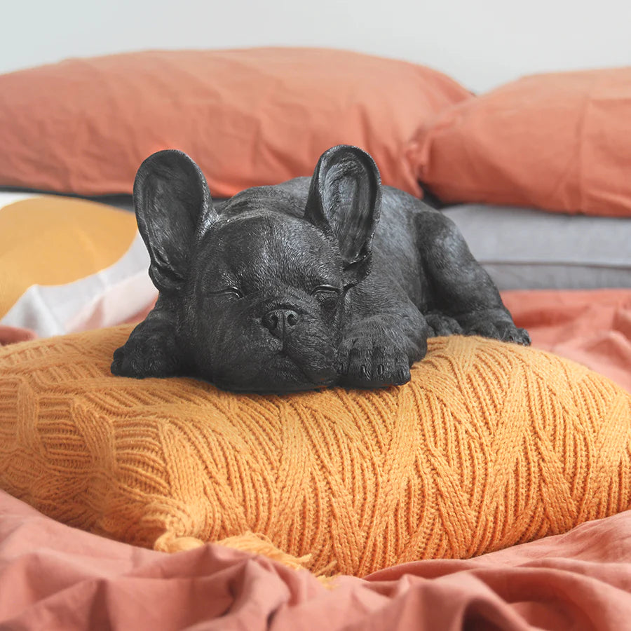 Sleeping Frenchie by White Moose Design - Black