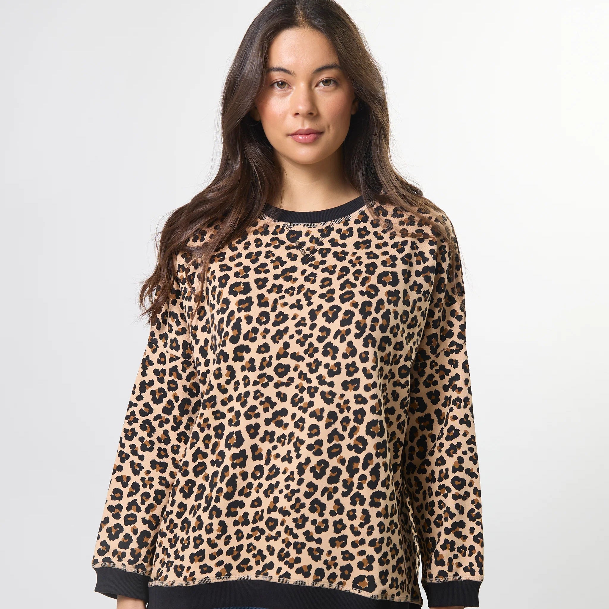 Newport Sweat - Snow Leopard by Stella + Gemma