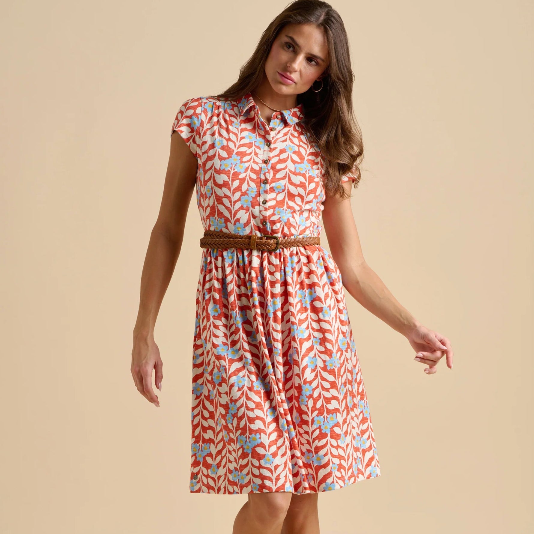 Spring Vine Knee Length Dress by Brakeburn