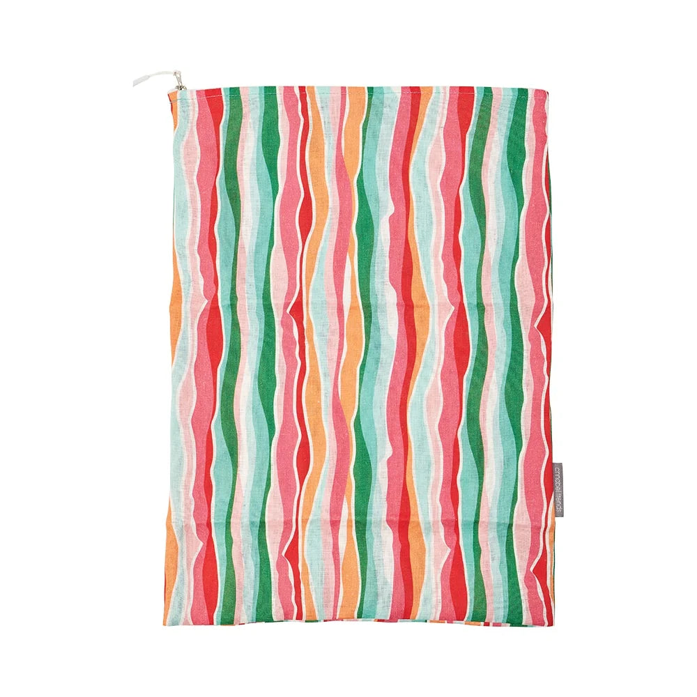 Linen laundry bag by Annabel Trends - Sherbert ribbons