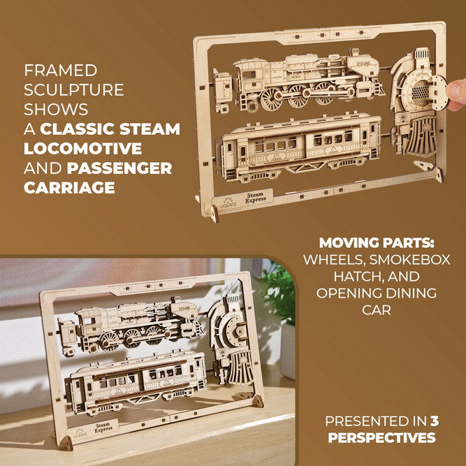 Steam Express 2.5D Puzzle by Ugears