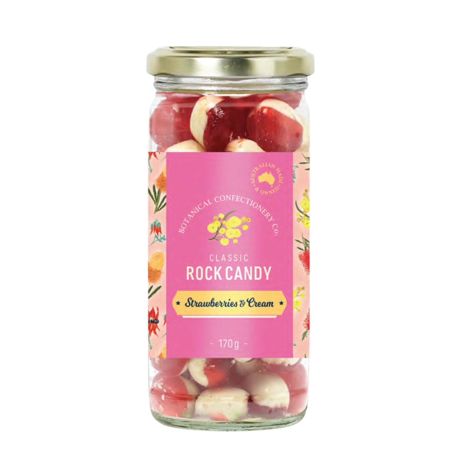 Botanical Confectionery Co. Jar Strawberries & Cream 170g by Gourmet & Lifestyle Brands