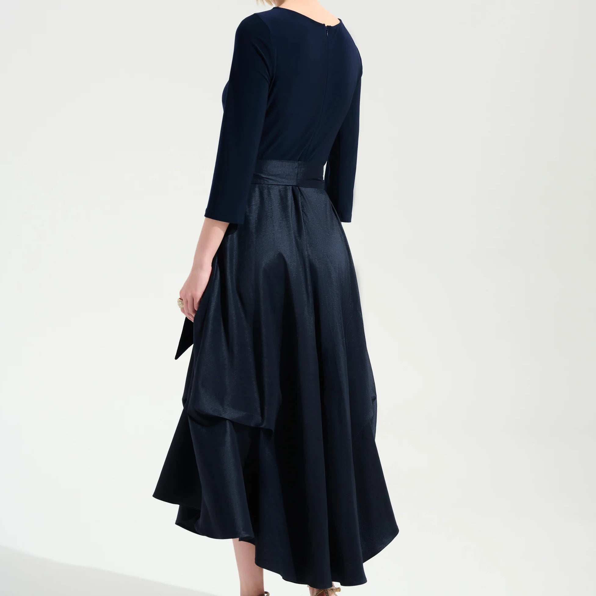 Signature | Stretch Taffeta Fit And Flare Dress With Silky Knit Bodice by Joseph Ribkoff