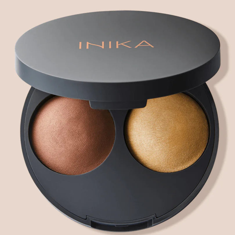 Baked Contour Duo by Inika Organic- Teak