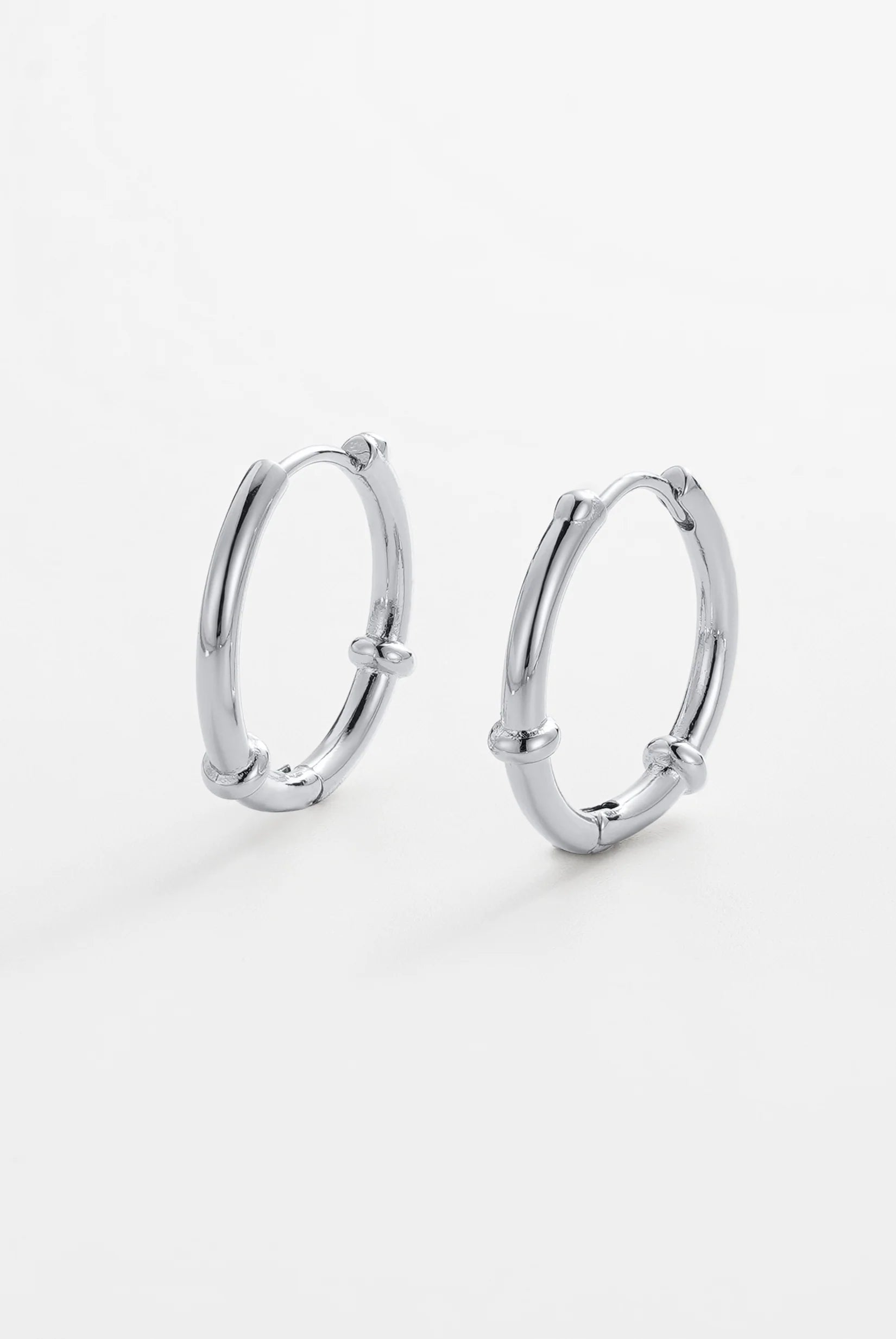 Tessa Hoop Earring (Silver) by Zafino