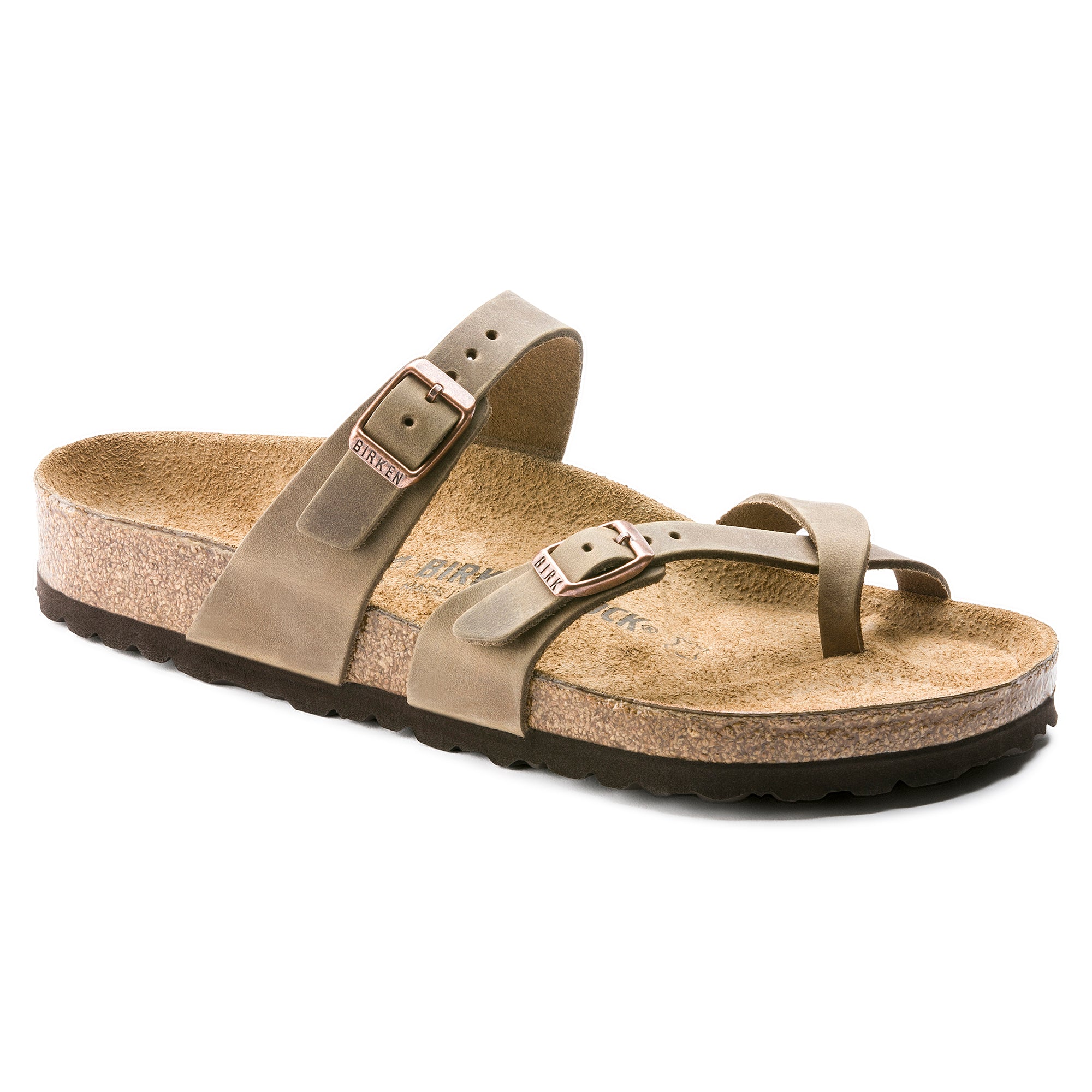 Mayari Tabacco Brown Oiled Leather Regular by Birkenstock