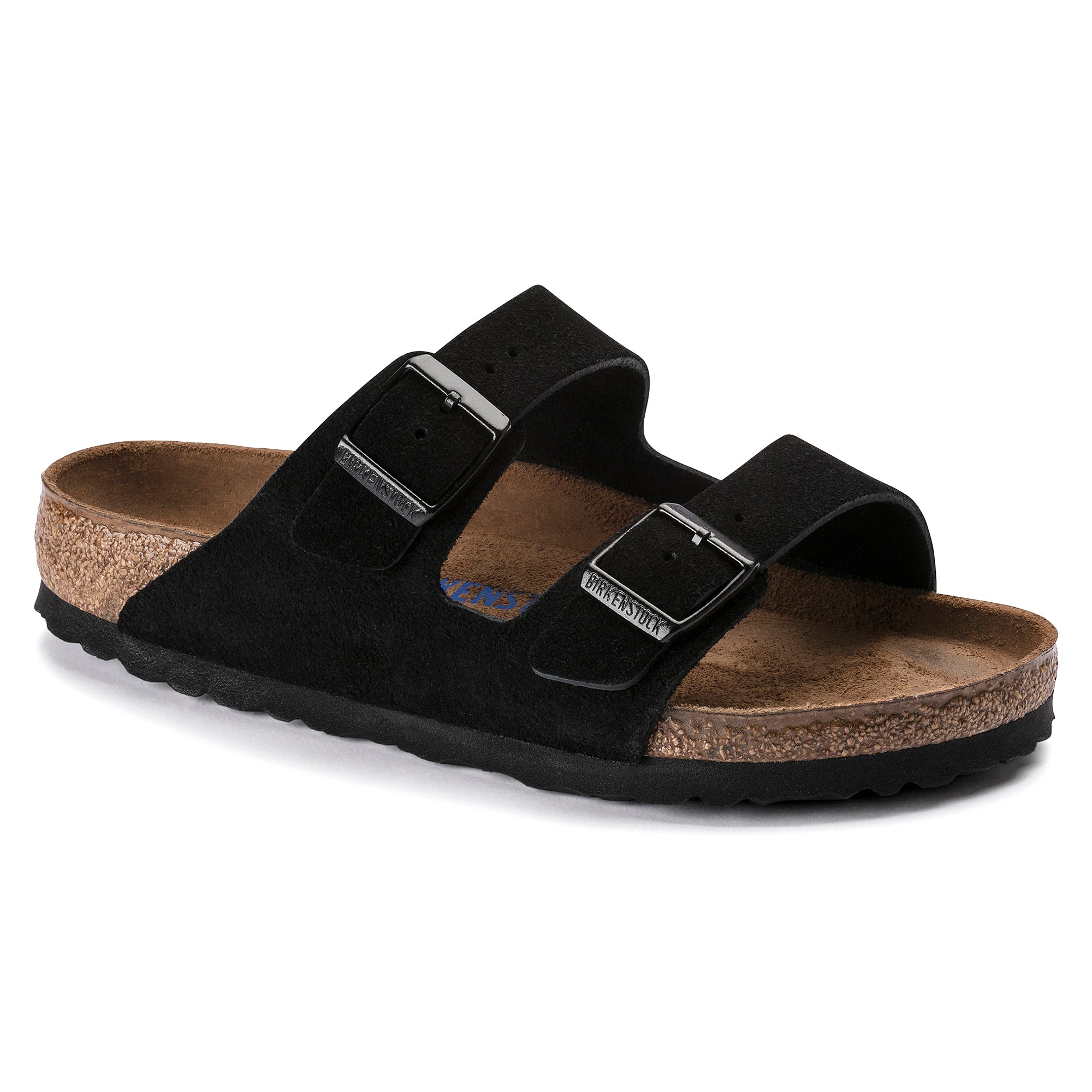 Arizona Sfb Black Suede Leather Regular by Birkenstock