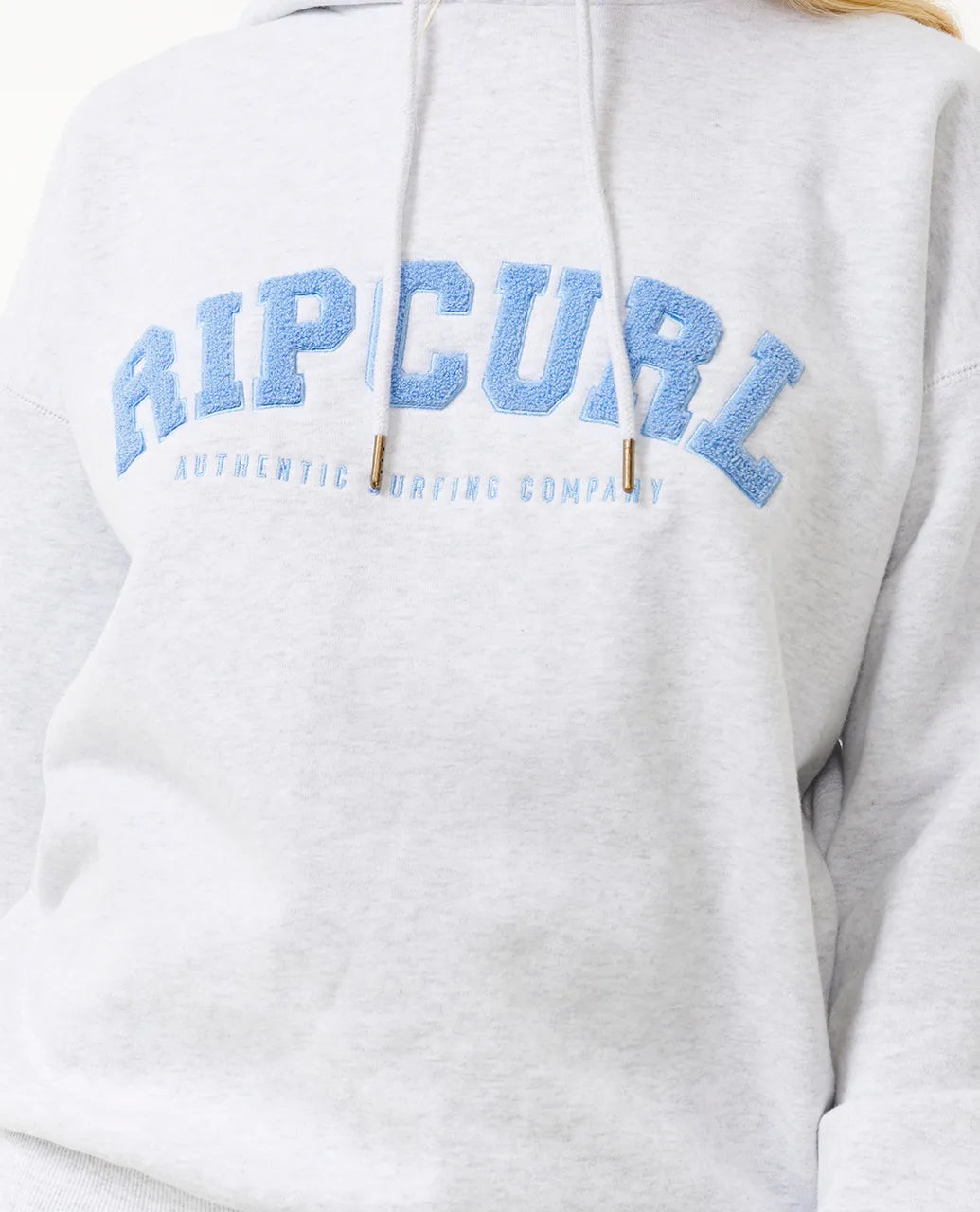 Varsity Hoodie by Rip Curl - Grey Marle/Mid Blue