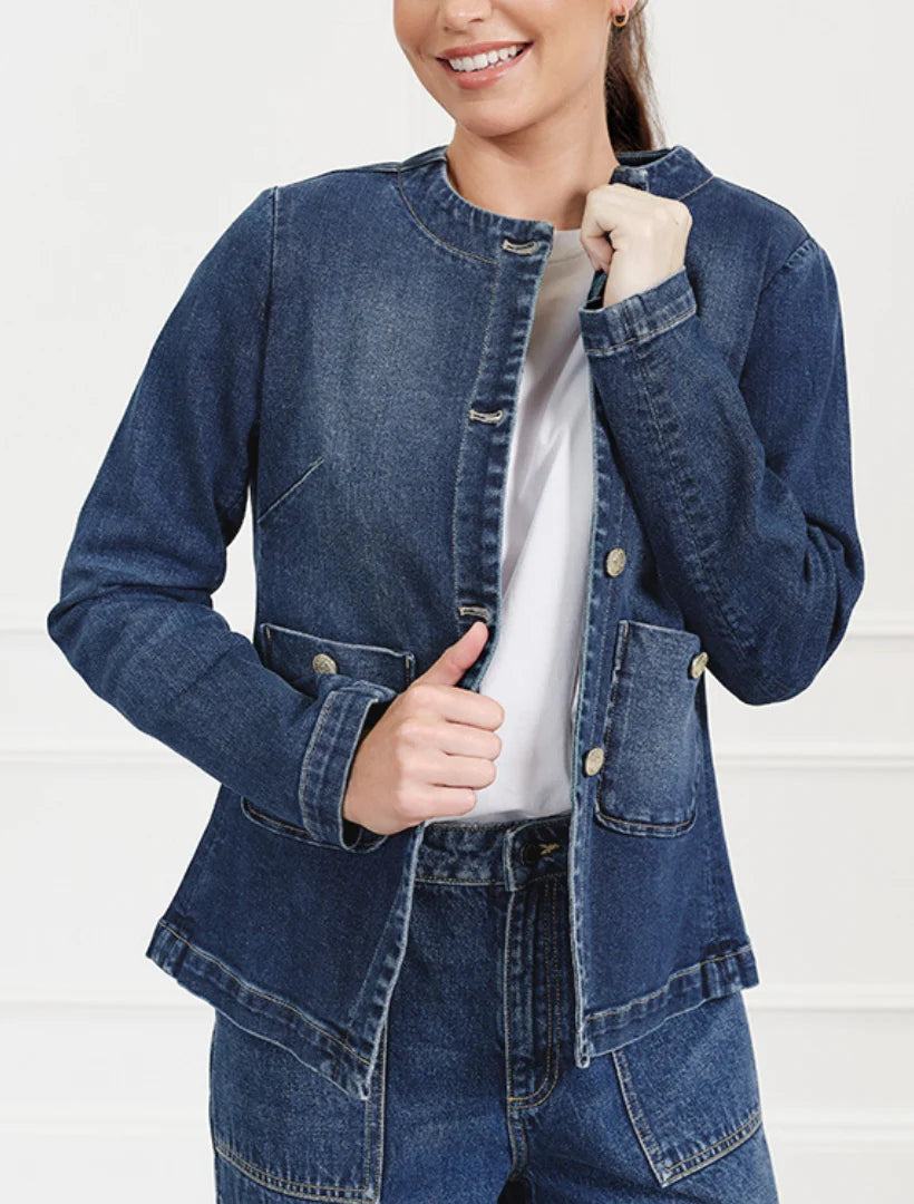 Florence Denim Jacket by Zjoosh - Indigo