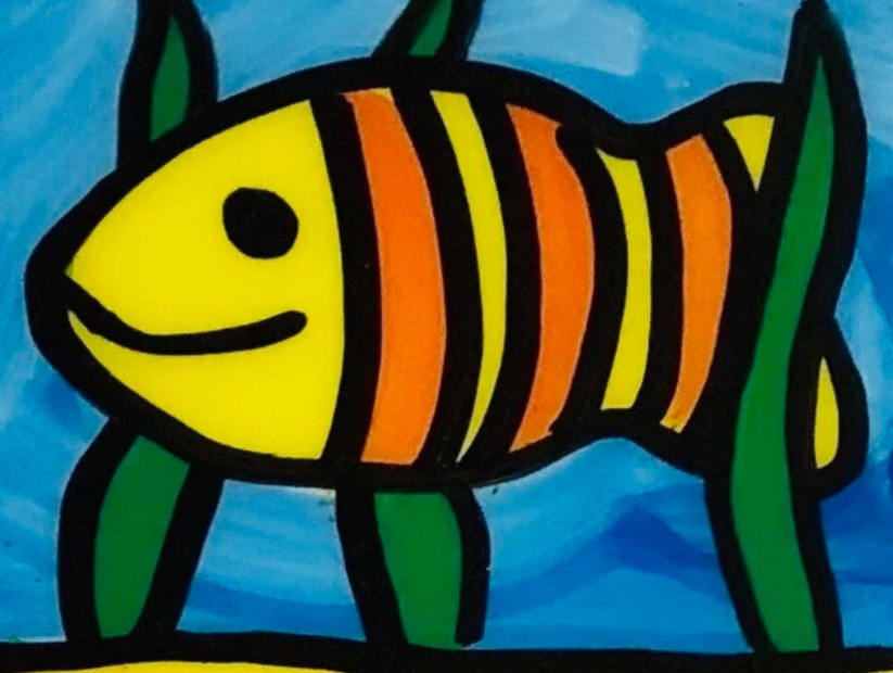 Portarlington Tile by Heatherware - Fish / Weed