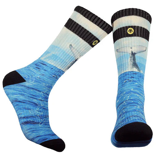 O'Shea Whale tail socks by Mennie